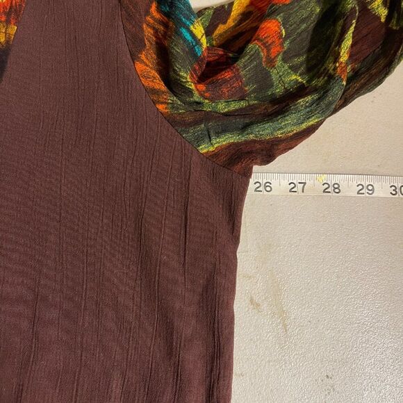 Vintage Cherry Creek 1X Abstract Print Button-Up Blouse - Picture 8 of 9